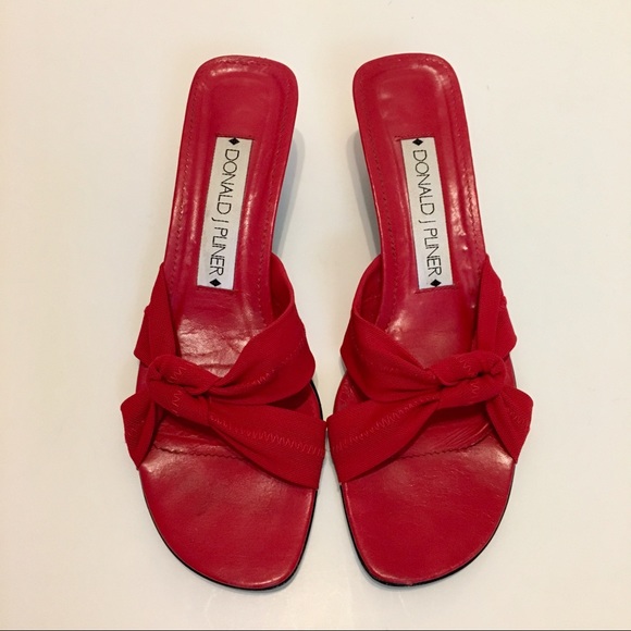 donald pliner red sandals